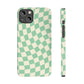 Pistachio Checkers Snap Case