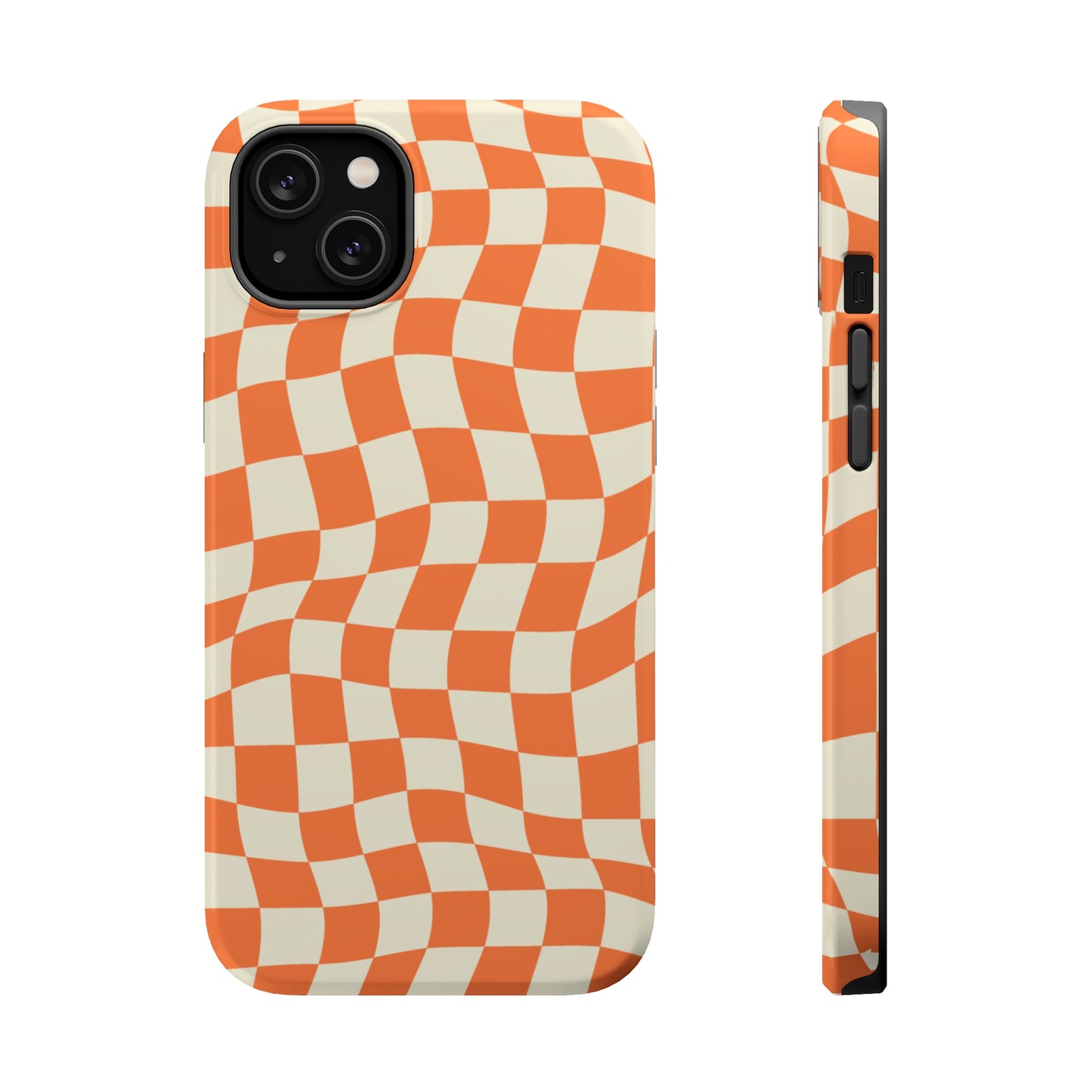 Retro Orange Peel Crazy Checkers MagSafe Tough Case