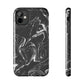 Grey & White liquid paint pattern Tough Case