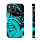 Aqua liquid marble pattern Tough Case