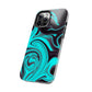 Aqua liquid marble pattern Tough Case