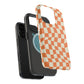 Retro Orange Peel Crazy Checkers MagSafe Tough Case