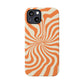 Orange Dizzy Spiral Snap Case