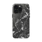 Grey & White liquid paint pattern Tough Case