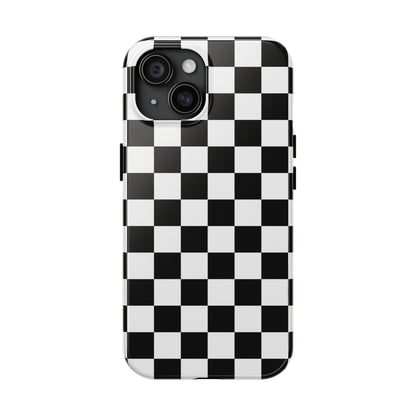 Black and white checks Tough Case