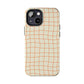 Soft Beige Dizzy Grid Tough iPhone Case