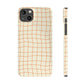 Soft Beige Dizzy Grid Snap Case