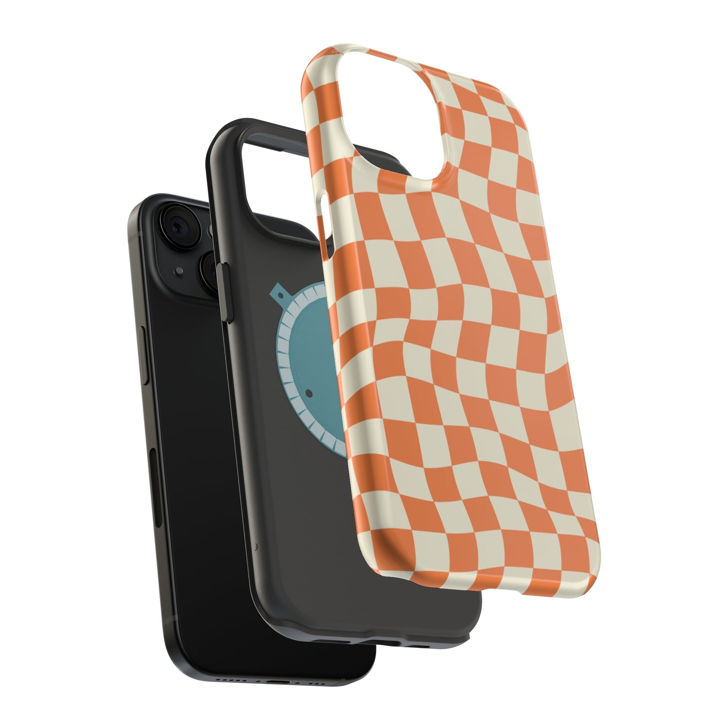 Retro Orange Peel Crazy Checkers MagSafe Tough Case