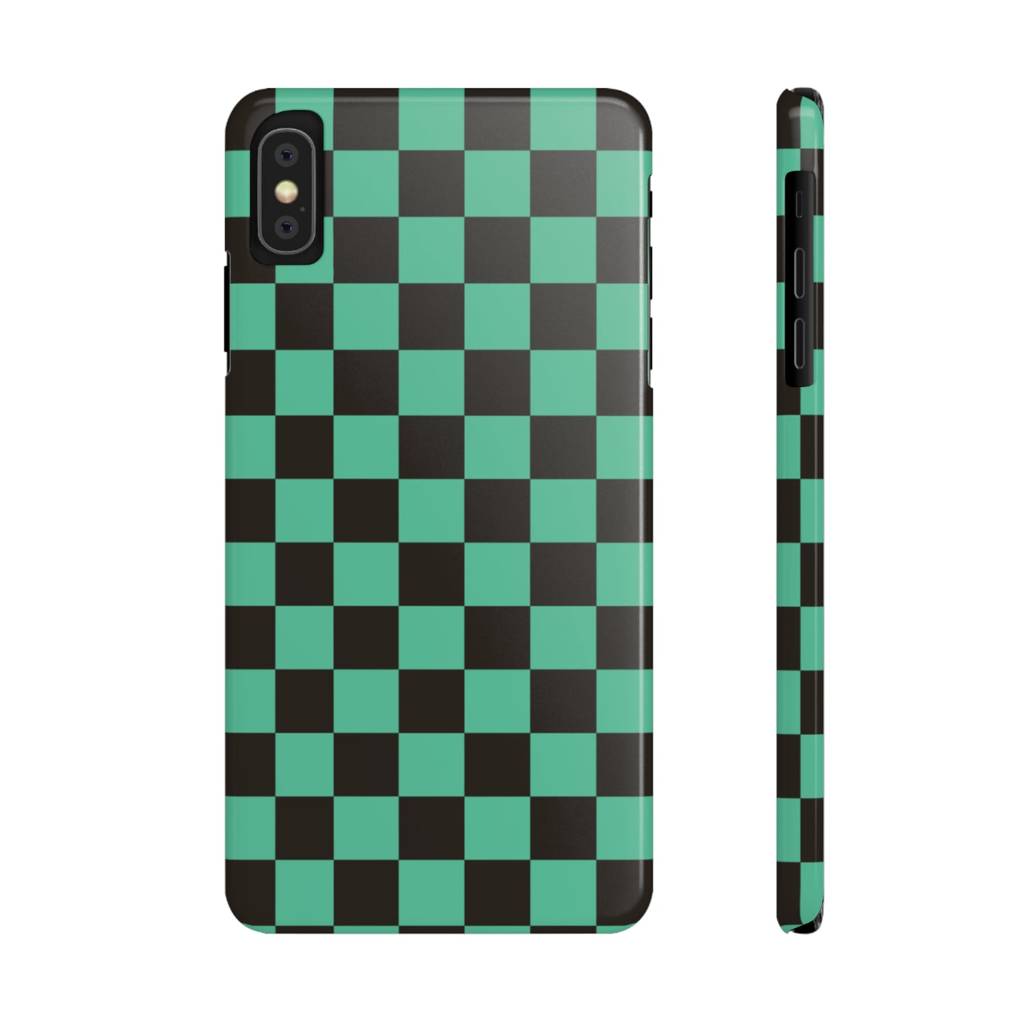 Green Checkers Snap Case