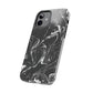 Grey & White liquid paint pattern Tough Case